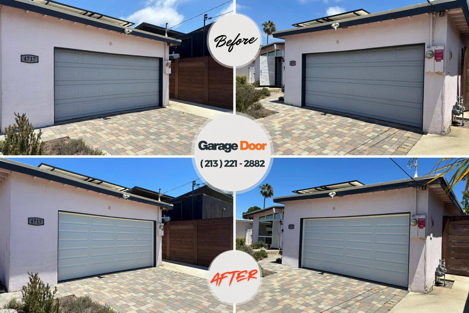 Before and after: garage door repair Chelsea Cove, NY